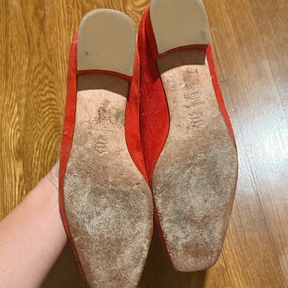 Red Suede Flats - Picture 5 of 5